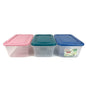 HomeRite Clear Plastic Shoe & Small Item Storage Boxes with Snap-On Lids (Assorted Lid Colors) | Wholesale