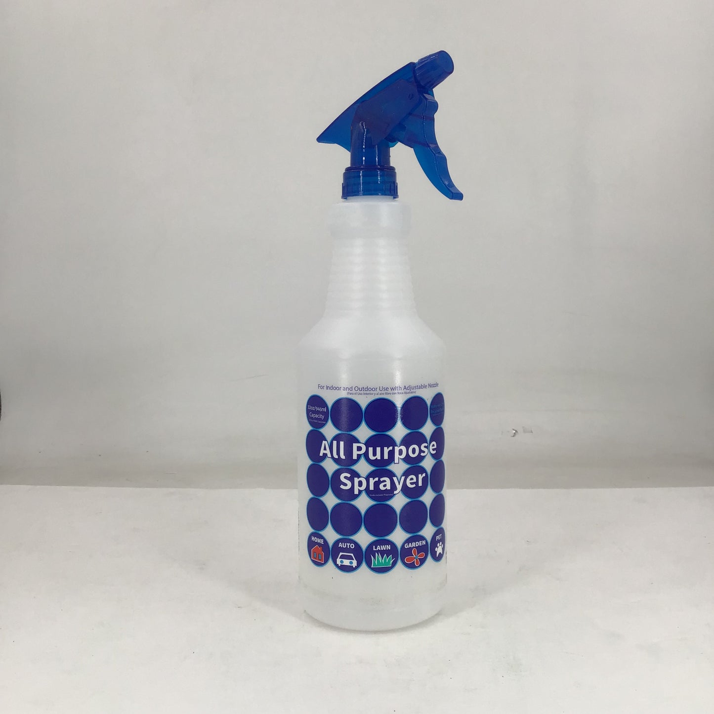 All-Purpose Sprayer bottle with blue nozzle on a white background