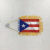 Puerto Rican flag with fringes on a white background