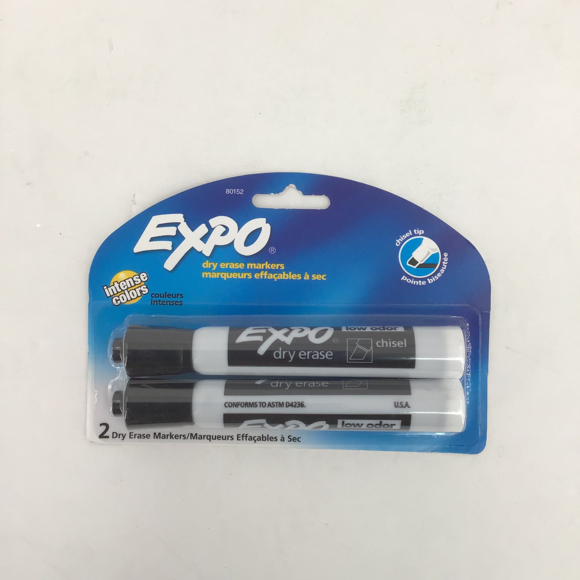 Expo dry erase markers in packaging on a white background