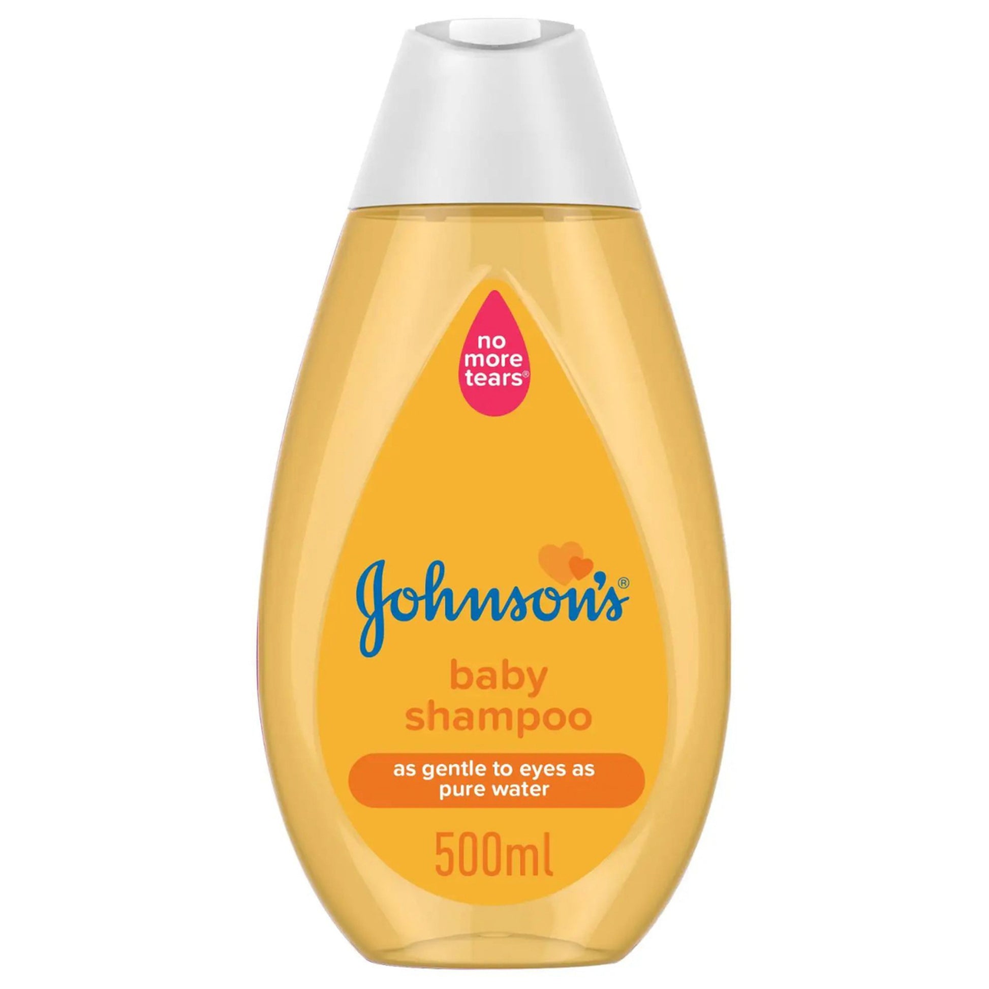 Johnson's baby shampoo bottle on a white background