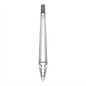 Stainless steel tongs on a white background