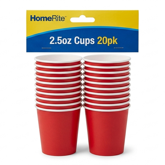 2.5oz Red Plastic Party Cups - 20 Count (24)