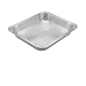 Square aluminum foil pan on a white background