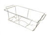 Metal chafing rack wire basket on a white background