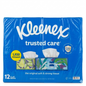 Kleenex Trusted Care tissue packaging with White background