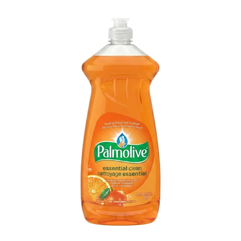 Palmolive dish soap bottle on a white background