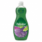 Green Palmolive dish soap bottle with lavender and lime design on a white background