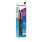 Two black Paper Mate Flair pens in packaging on a white background