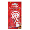 PartyRite Question Mark (?) Birthday Cake Candle, Red & White, Wholesale