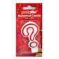 PartyRite Question Mark (?) Birthday Cake Candle, Red & White, Wholesale