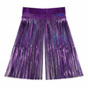 Purple metallic foil fringe backdrop with a shiny texture on a white background
