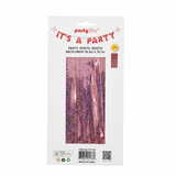 Party photo booth backdrop packaging with 'It's a Party' text on a white background