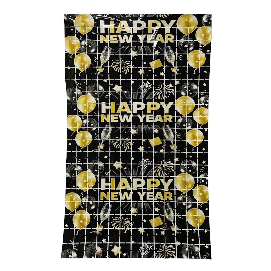 PartyRite Jumbo Metallic Foil Happy New Year Door Cover, 80" x 40", Wholesale
