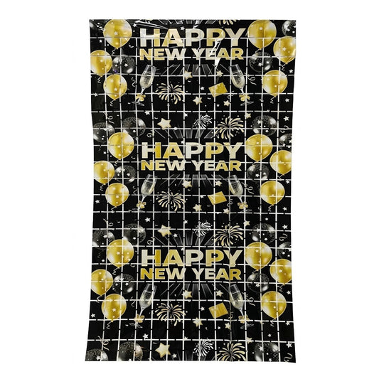 PartyRite Jumbo Metallic Foil Happy New Year Door Cover, 80" x 40", Wholesale