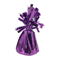 lavender metallic balloon weight on a white background