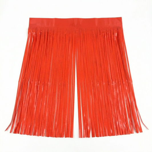neon orange skirt on a white background