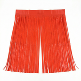 neon orange skirt on a white background