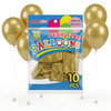 PartyRite 12-Inch Gold Pearlized Latex Balloons, 10-Pack, Wholesale