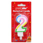 PartyRite #2 Glitter Birthday Cake Candle | Wholesale