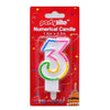 PartyRite #3 Glitter Birthday Cake Candle | Wholesale