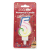 PartyRite #5 Glitter Birthday Cake Candle | Wholesale