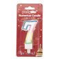 PartyRite #7 Glitter Birthday Cake Candle | Wholesale
