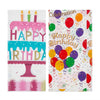 PartyRite 54" x 108" Happy Birthday Plastic Table Cover, Wholesale