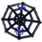 Halloween Tinsel Spider Web Wall Decoration (17" / 43cm) with Glitter Spiders | Wholesale