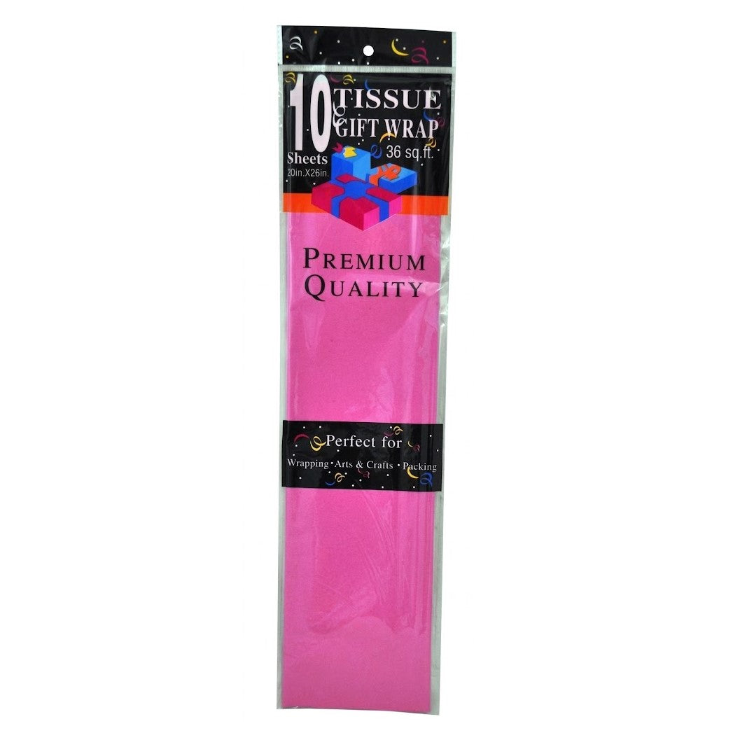 Fuchsia Hot Pink Premium Tissue Gift Wrap, 10 Sheets, 20" x 26", Wholesale