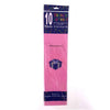Pack of 10 pink tissue gift wrap sheets in a clear plastic package with a dark blue header card.