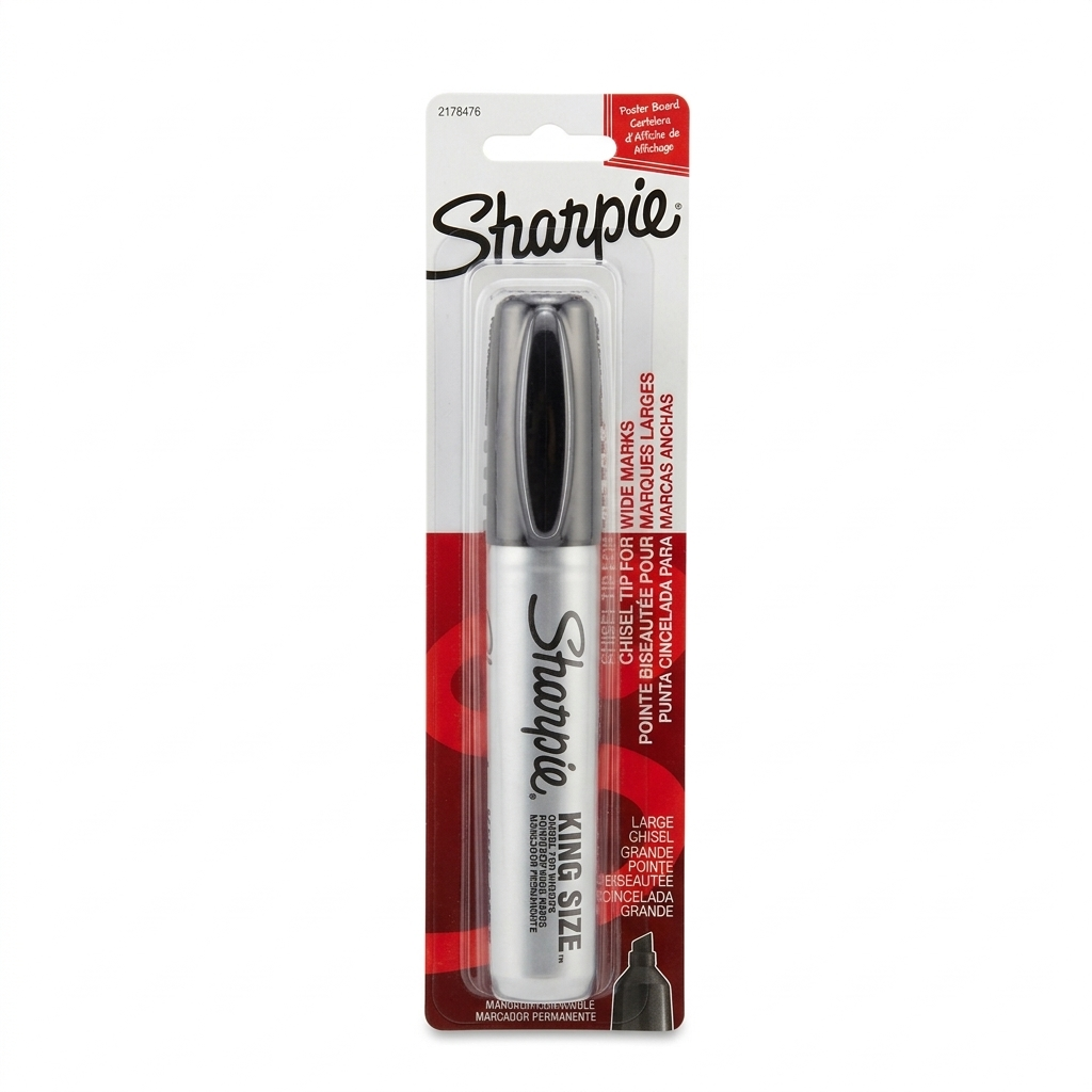 Sharpie marker in packaging on a white background