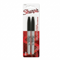 Two Sharpie fine permanent markers in packaging on a white background