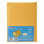 Gold bubble envelope with PaperLite branding and size information on a white background
