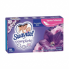Suavitil complete dryer sheets with lavender design on a white background