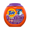 Tide laundry detergent pods container on a white background
