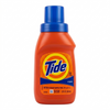 Tide laundry detergent bottle with blue cap on a white background