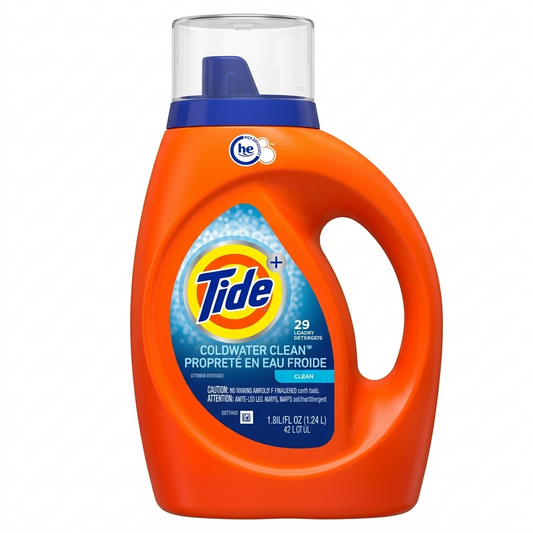 Orange Tide laundry detergent bottle on a white background