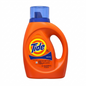 Orange Tide laundry detergent bottle with blue cap on a white background
