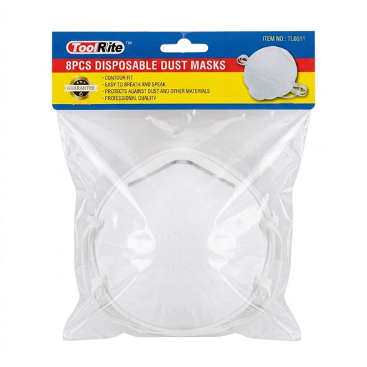 ToolRite 8-Piece Disposable Dust Mask Pack, Wholesale