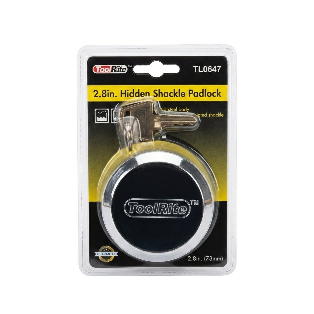 ToolRite 2.8-Inch Hidden Shackle Padlock