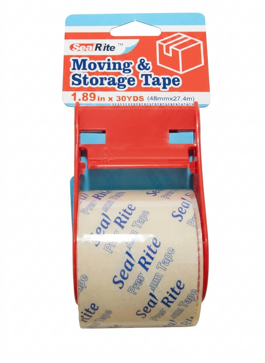 Seal Rite moving and storage tape with dispenser on a white background