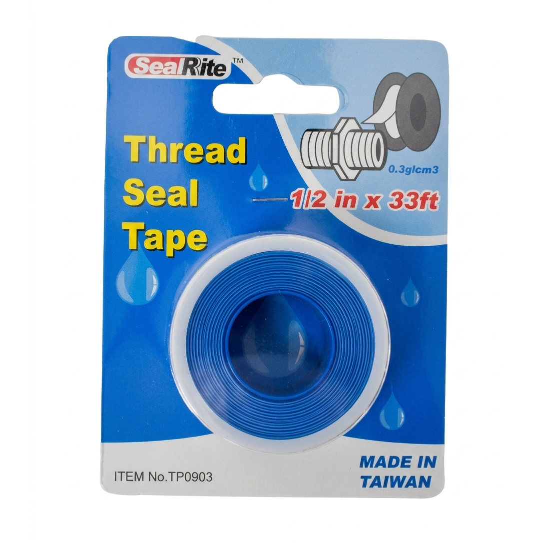 SealRite Professional-Grade Thread Seal Plumber's PTFE Tape, 1/2" x 33 ft, Wholesale