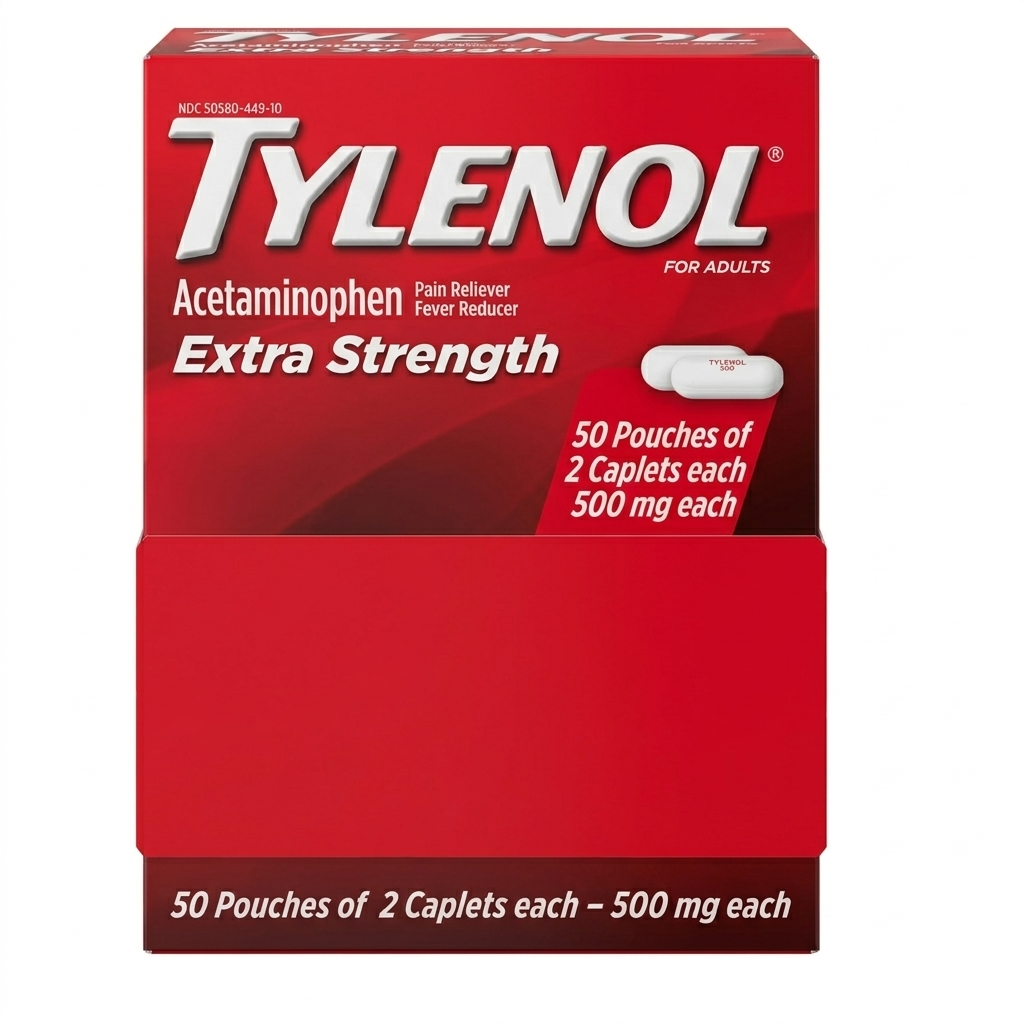 Tylenol Extra Strength packaging on a white background