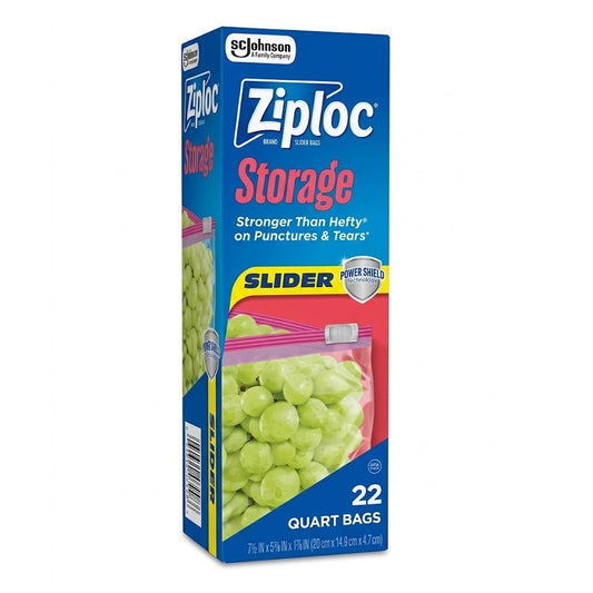 Ziploc Slider Quart Food Storage Bags with Power Shield Technology (22-Count Box) | Wholesale