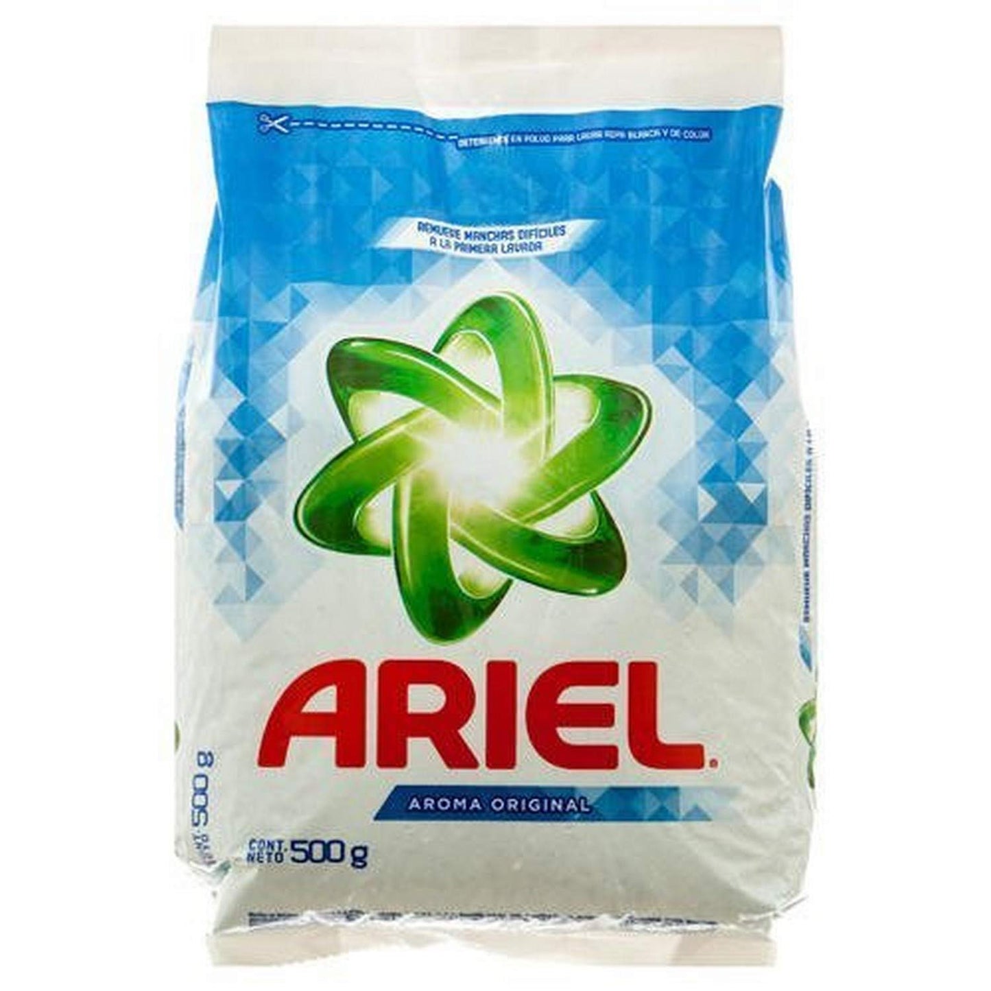 Ariel laundry detergent packaging on a white background