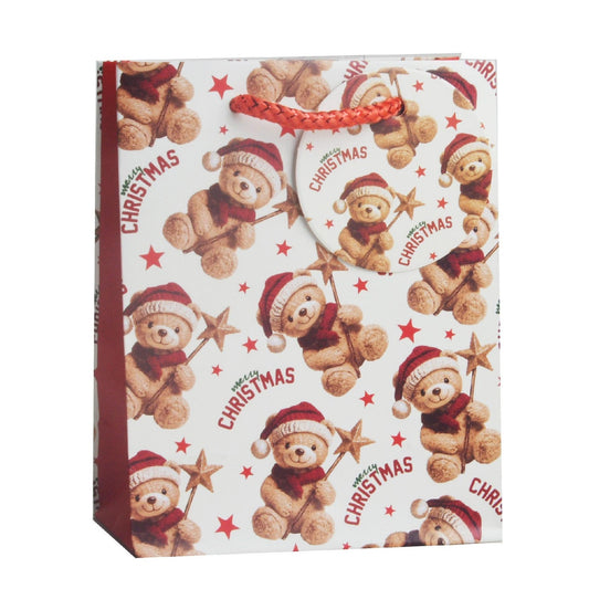 Giftrite Small Christmas Paper Gift Bags with Handles & Gift Tags, 5.5" x 4.5" x 2.5", Assorted | Wholesale