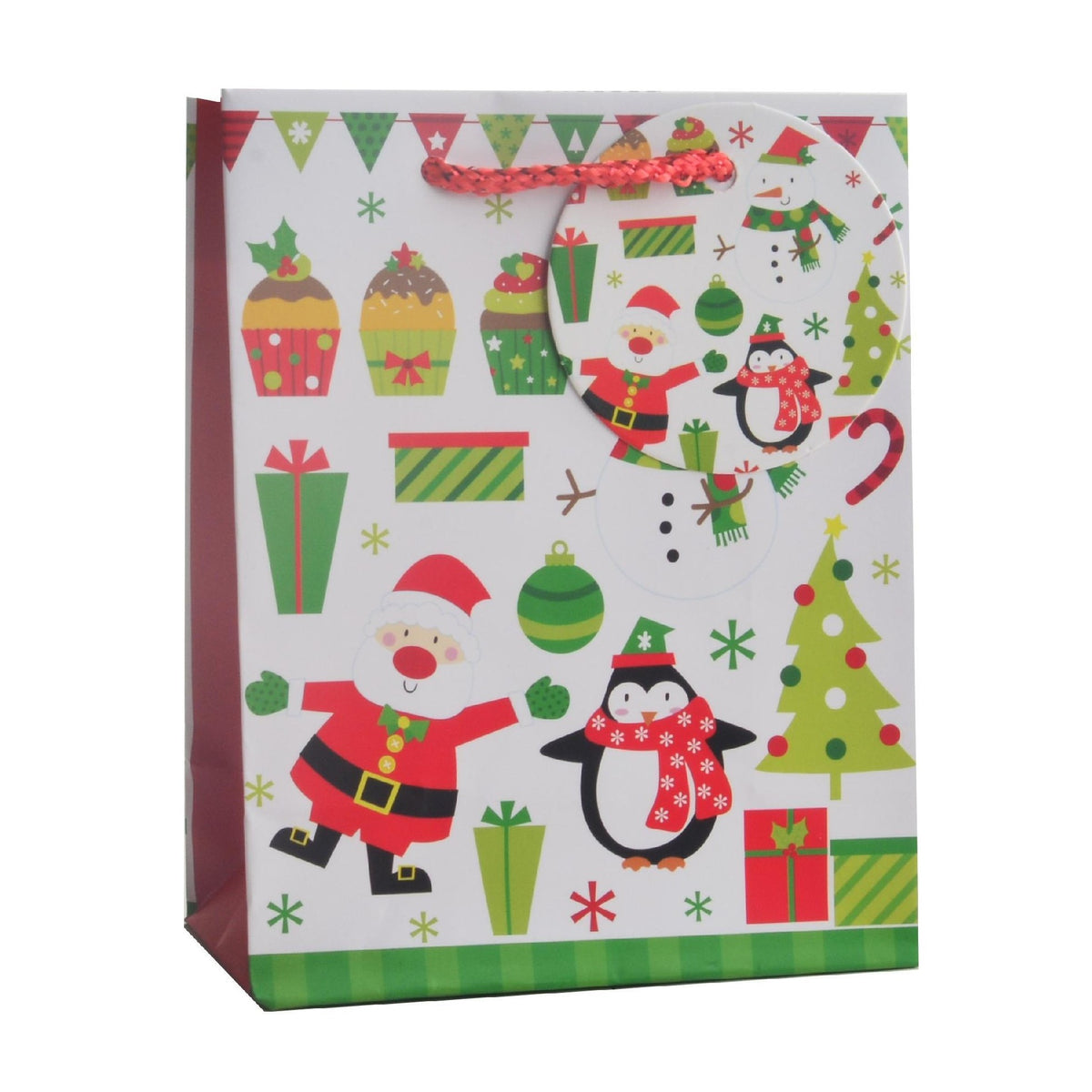Giftrite Small Christmas Paper Gift Bags with Handles & Gift Tags, 5.5" x 4.5" x 2.5", Assorted | Wholesale