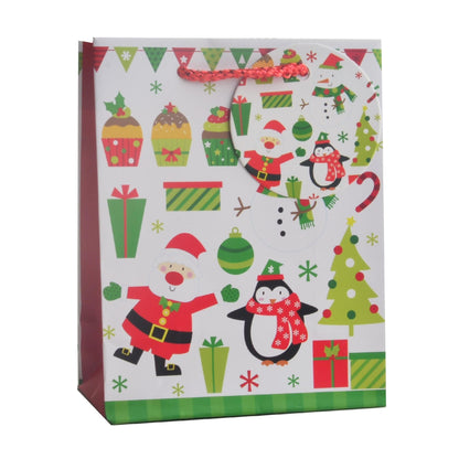 Giftrite Small Christmas Paper Gift Bags with Handles & Gift Tags, 5.5" x 4.5" x 2.5", Assorted | Wholesale