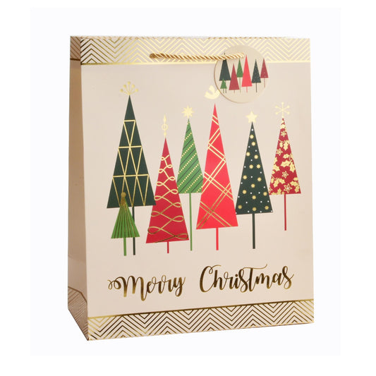 Giftrite Large Christmas Paper Gift Bags with Handles & Gift Tags, 13" x 10" x 5" , Assorted | Wholesale
